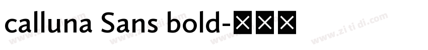 calluna Sans bold字体转换